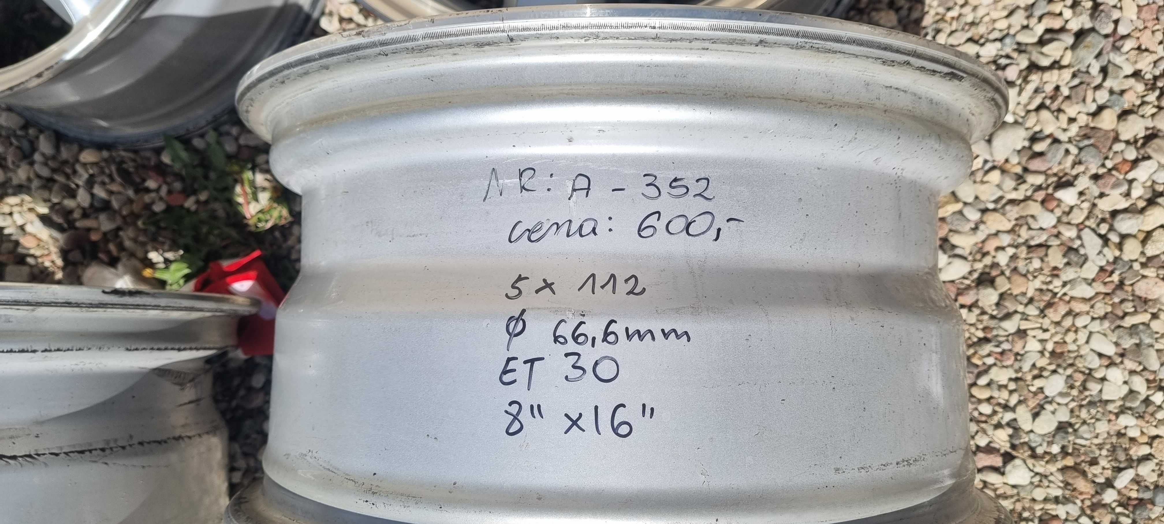 Alufelgi 16" 5x112 Mercedes 2 szerokości  7" i 8"