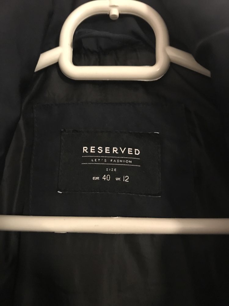 Sprzedam granatowy płasz zimowy Reserved