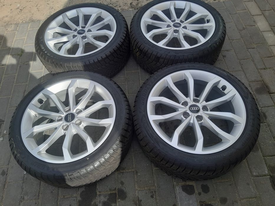 Jak nowe oryginalne 18calowe koła zimowe audi A4 b9 Goodyear 2023 8mm