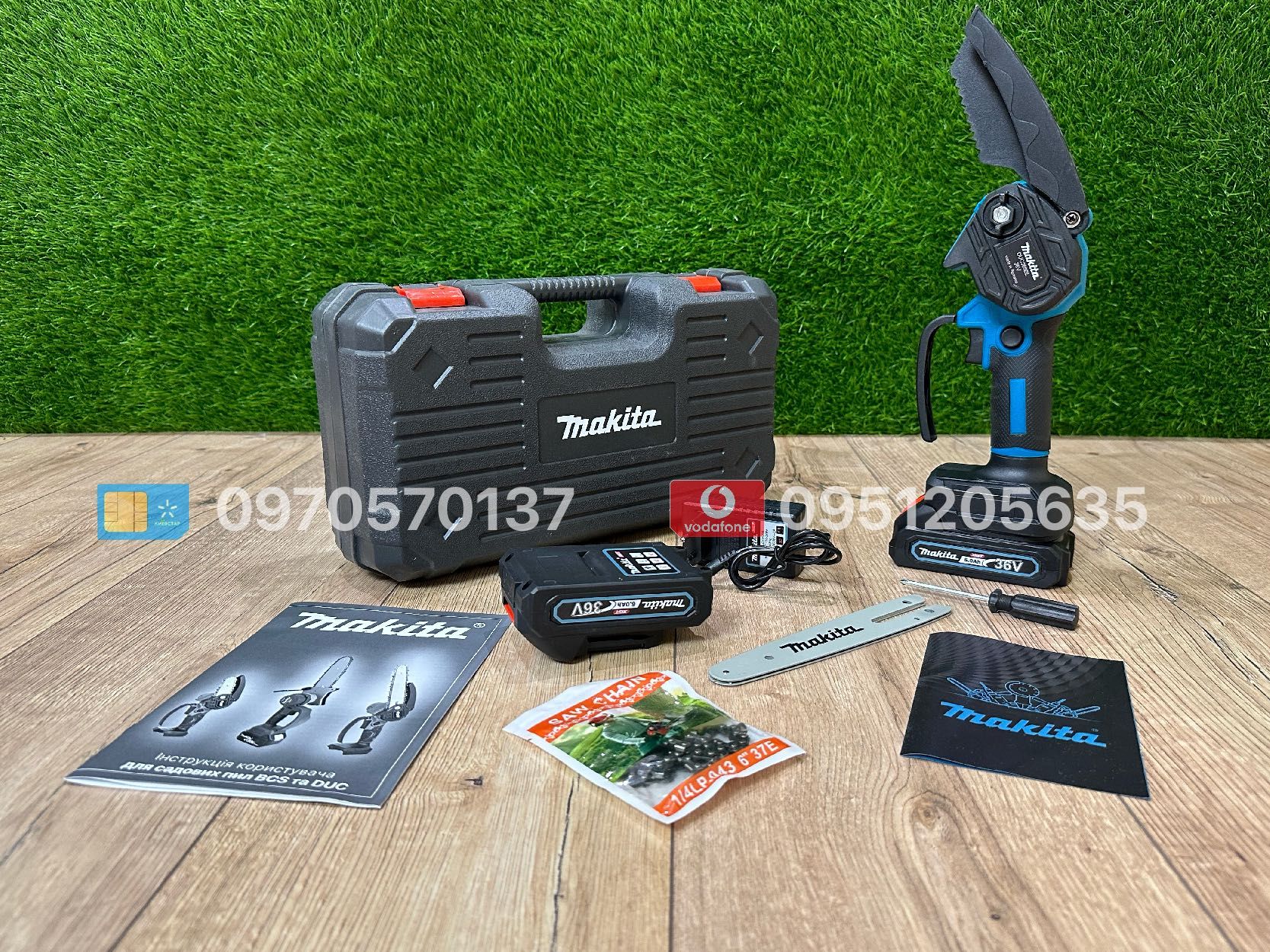 Акумуляторна ланцюгова Міні пилка Makita DUC365 36V 6Ah Дов шини 15 см