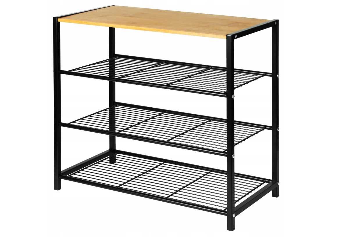 Szafka na buty regał metalowa drewno MOCNA 60x56x30 cm