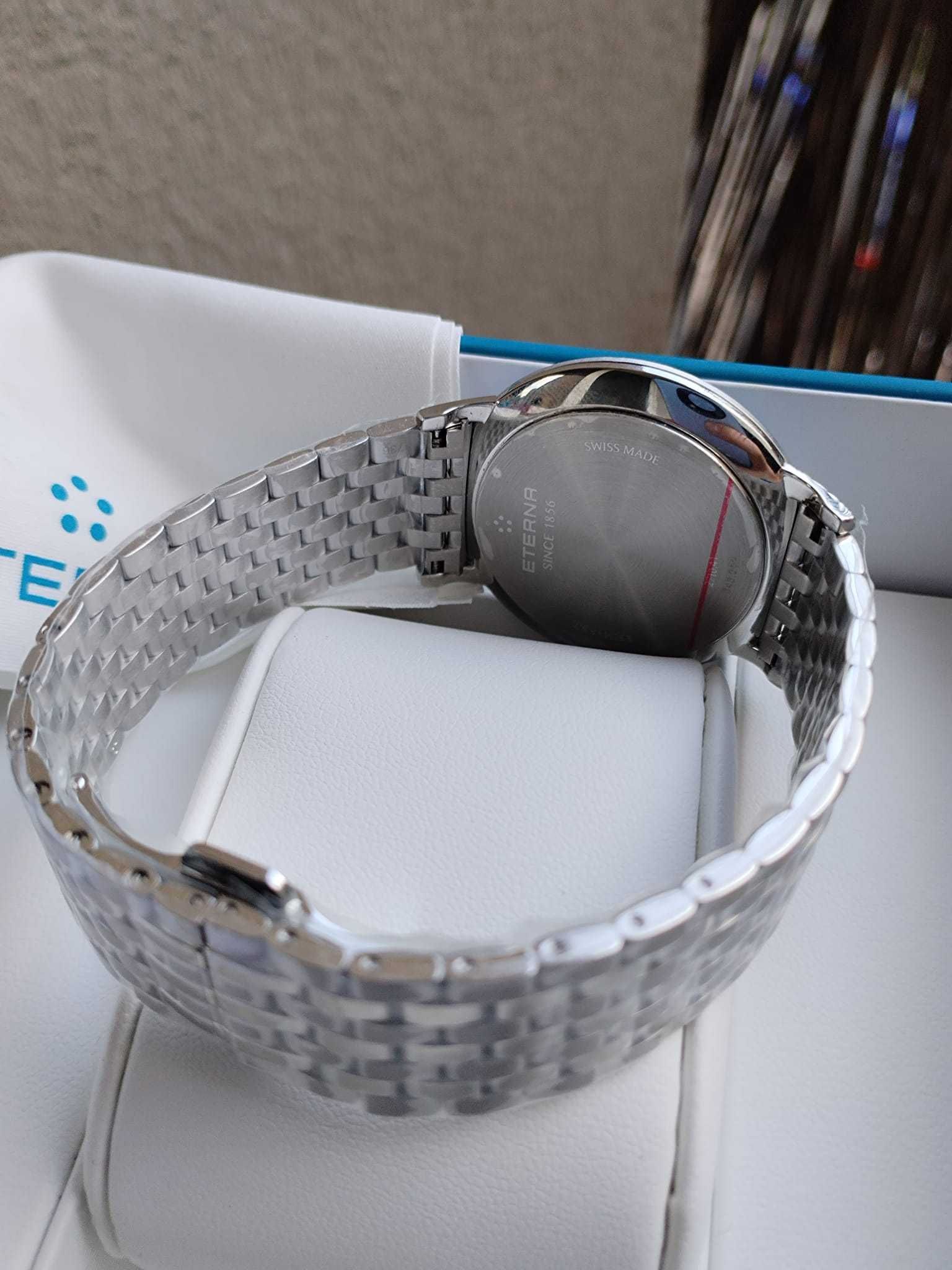 Zegarek Swiss made Eterna Eternity blue - nowy w folii, na gwarancji