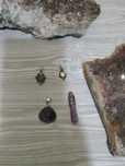 Pendentes com Ametista, Labradorite e Pérola