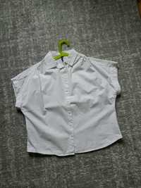 Biała luźna koszula z krótkim rękawem moodo xs