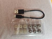 Kabel krótki usb c sony i zestaw gumek do sony wf 1000xm3.