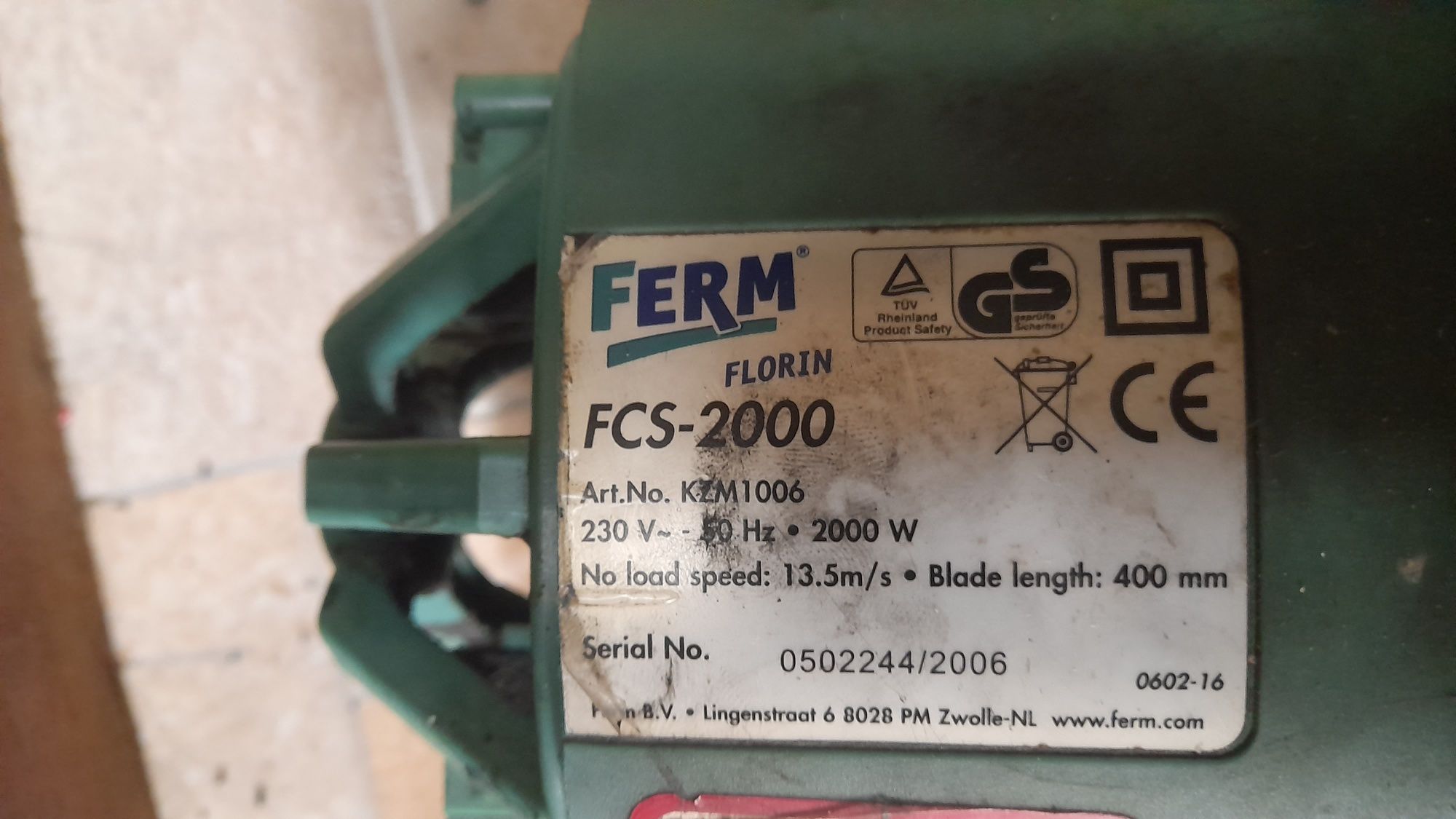 Електропила Ferm florin FCS-2000 на запчастини