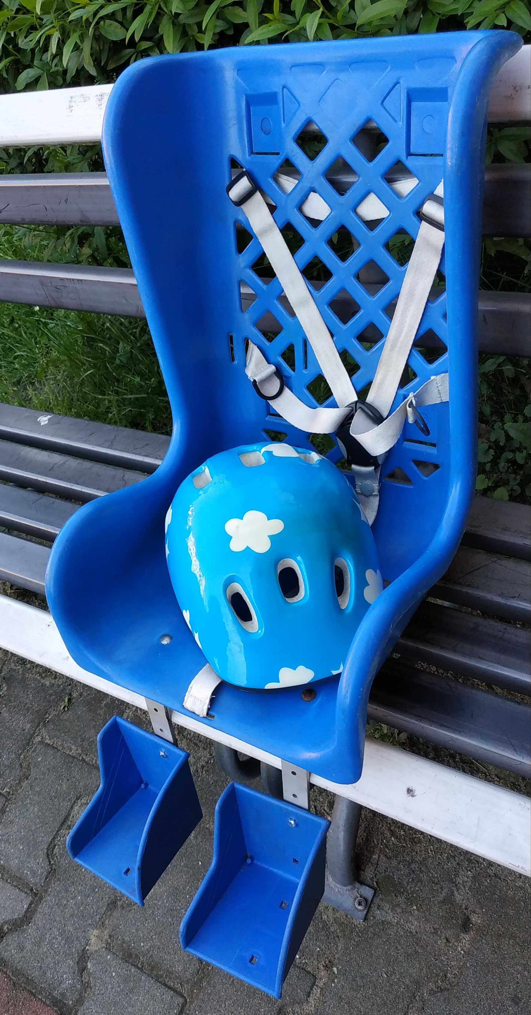 Krzesełko fotelik rowerowy przykracany do bagażnika + kask gratis