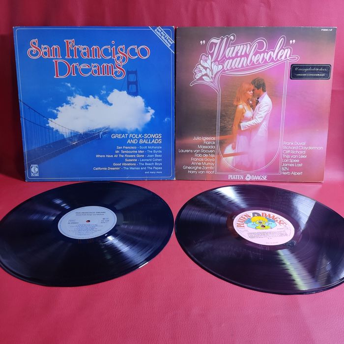 Романтичні рок,поп збірники з списками композицій.Вінілові платівки.