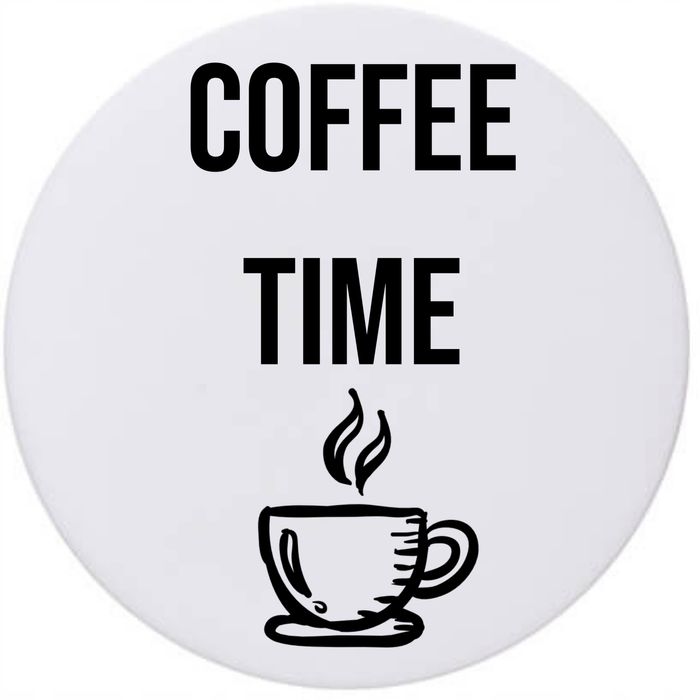 Podkładki ceramiczne pod Kubek x4 COFFEE TIME CZAS NA KAWĘ