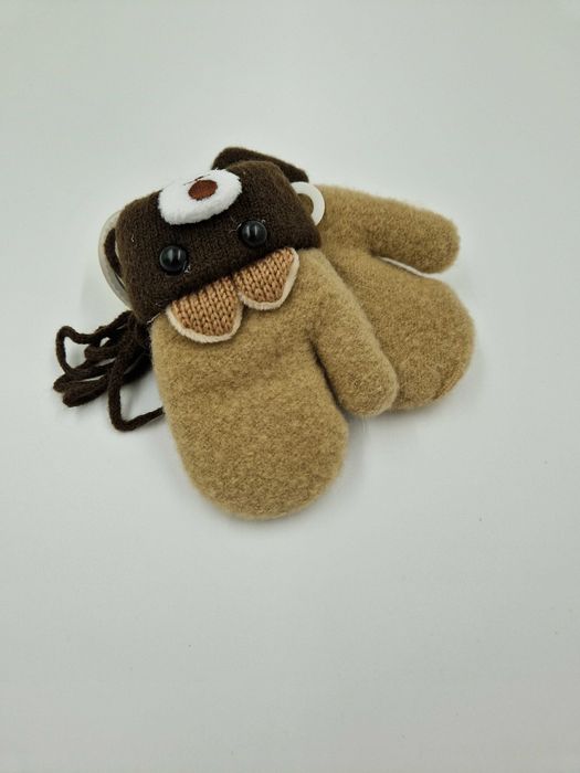 iEasey Urocze dziecięce zimowe ciepłe rękawiczki na sznurku 0-3