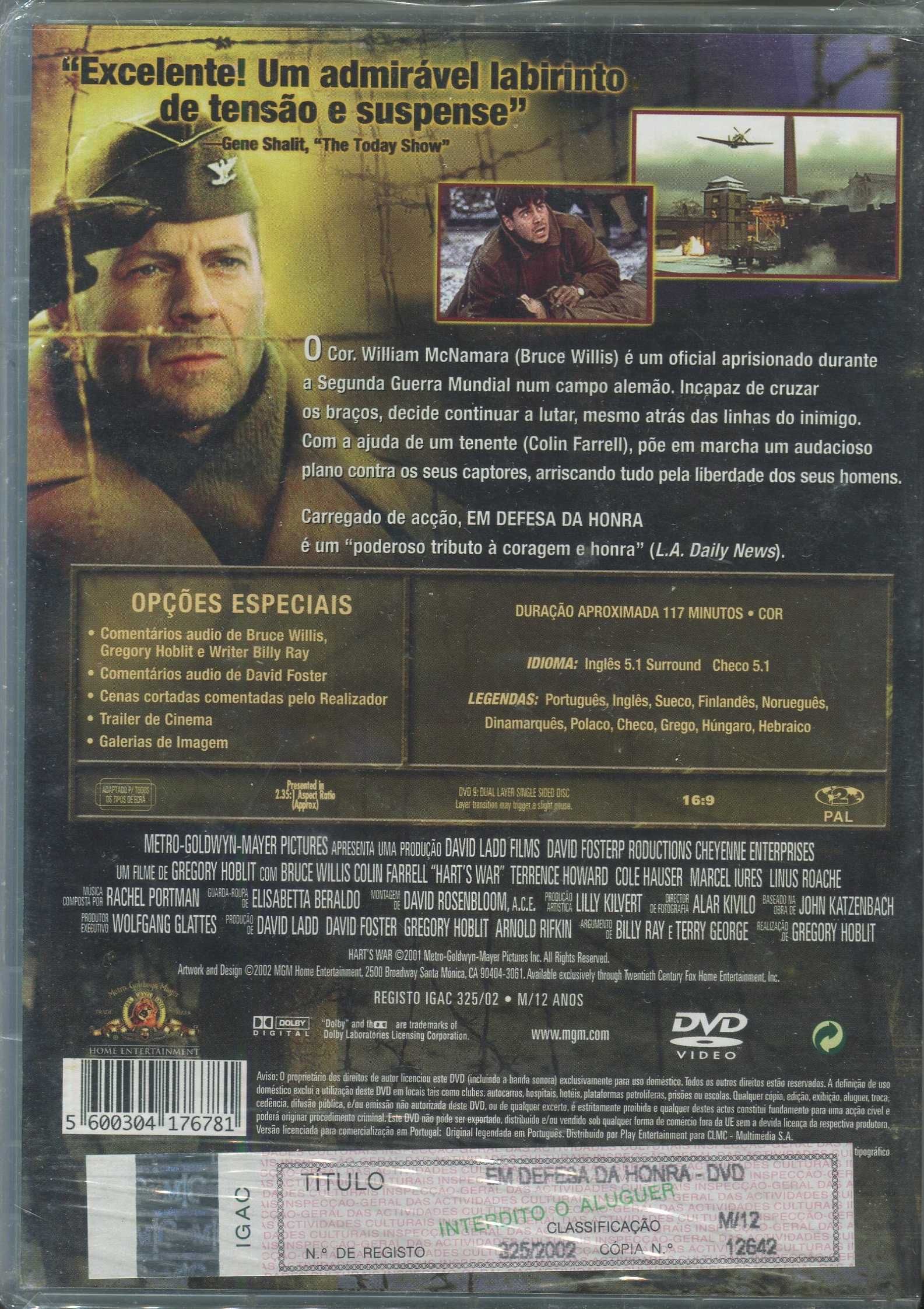 Em Defesa Da Honra - Novo/Selado c/Bruce Willis