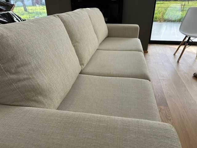 Sofá-cama grande, moderno, em excelente estado, tecido Aquaclean