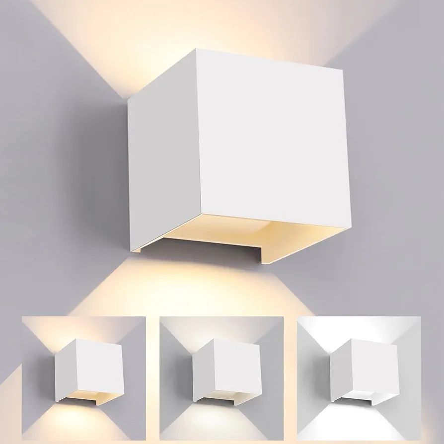 2 Kinkiety LED zewnętrzny/wewnętrzny regulowany 3 kolory