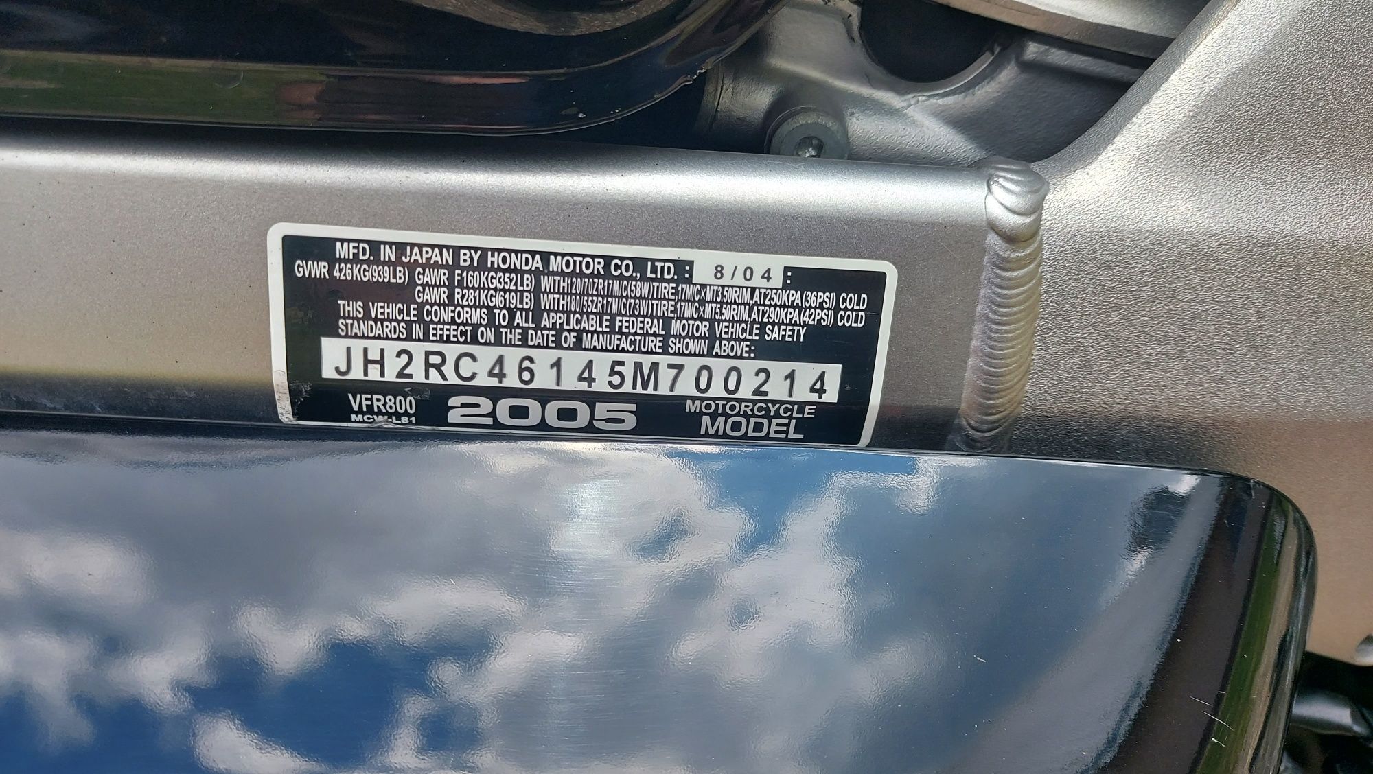 Honda vfr 800 vtec 2005r