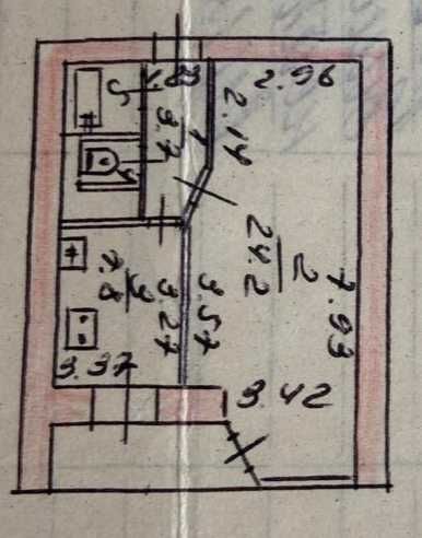 Продажа большая 1 ком. кв. 41м2