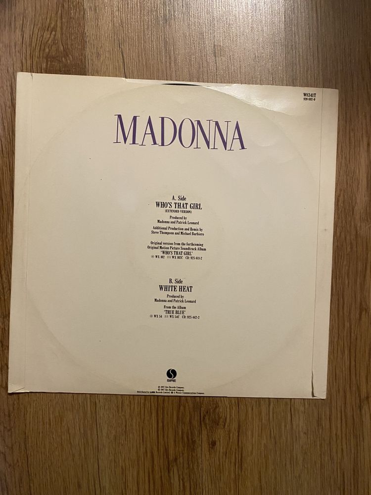 Vinil Single: Madonna - Who’s That Girl - 1986