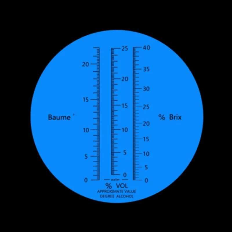 Рефрактометр уровня сахара вина Brix/Брикс/Брікс Baume/Боме и % спирта