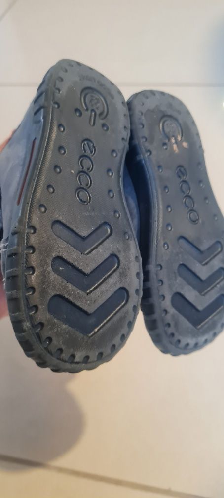 Kozaki buty zimowe Ecco Mimic roz 22 Gore-tex granatowe na rzepy
