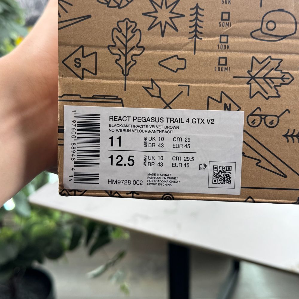 Нові кросівки Nike React Pegasus Trail Gore Tex 45 і 45.5  розмір 1691