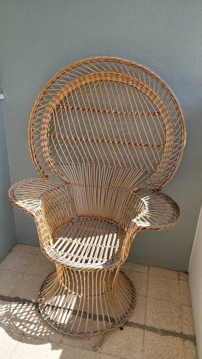 Cadeirão/Poltrona Rattan - estilo pavão