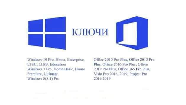 Ключ/лицензия Windows 10/11 Pro + Microsoft Office 2019/21 Pro Plus
