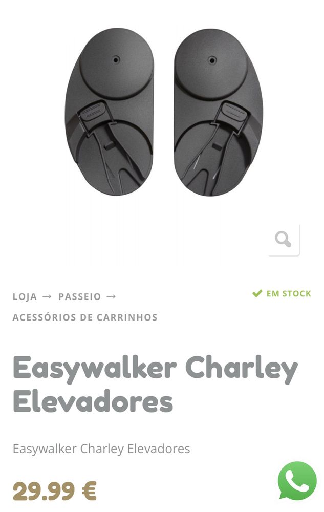 Carrinho Easywalker Charley + acessórios