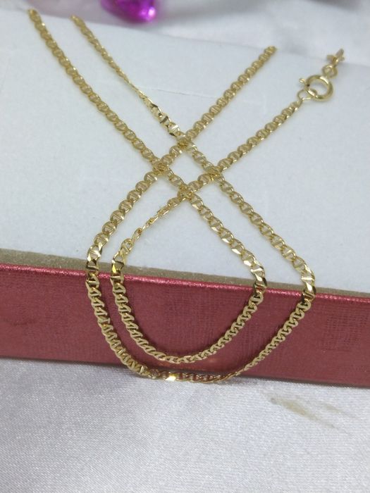 Piękny złoty łańcuszek Gucci, złoto próby 585, dł. 45 cm