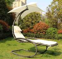 LEŻAK ogrodowy fotel BUJANY meble ogrodowe huśtawka parasol do ogrodu