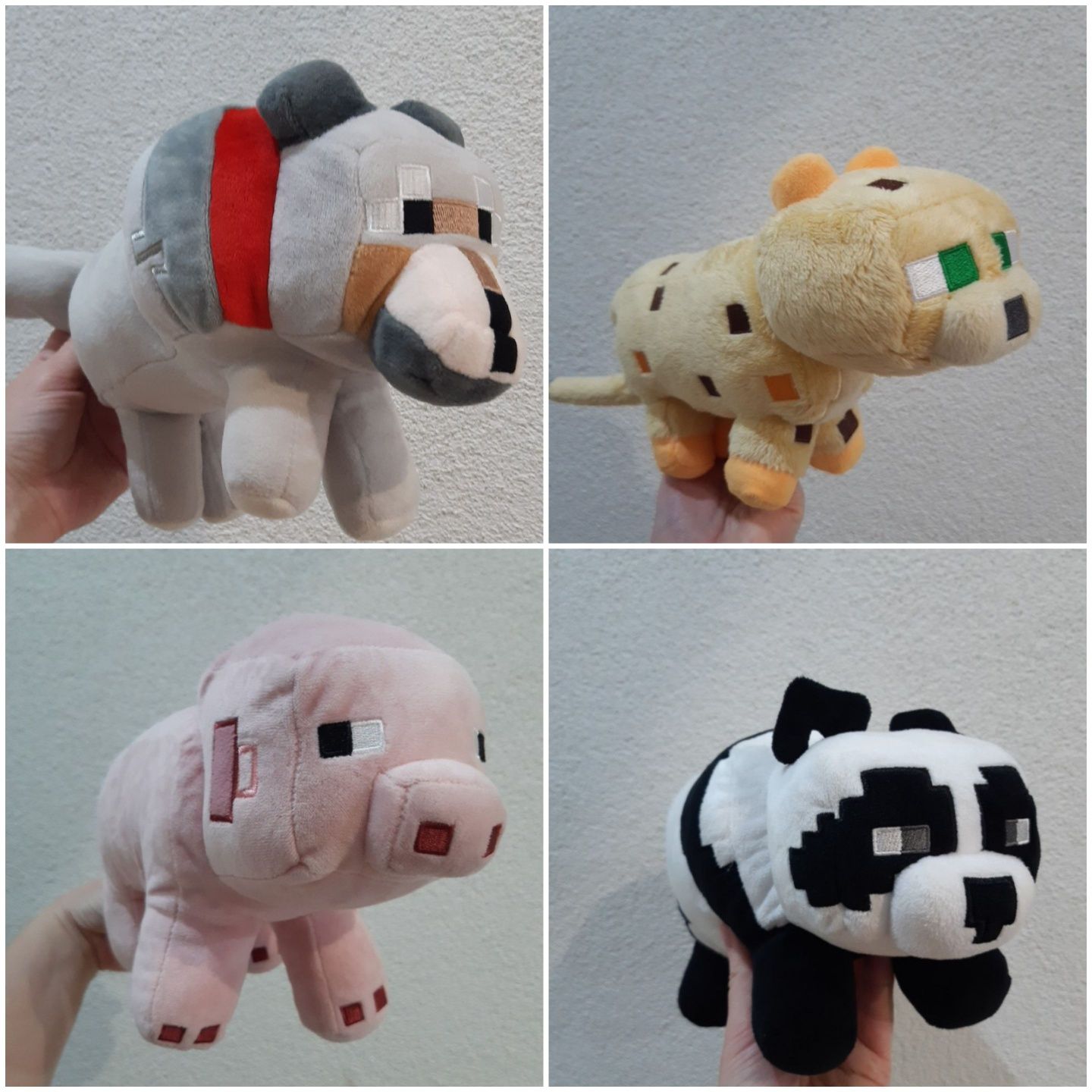М'яка іграшка minecraft панда,свинка,вовк,Пещений оціот 25-28см