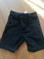 Spodenki jeans czarne 110 chłopiec regulacja