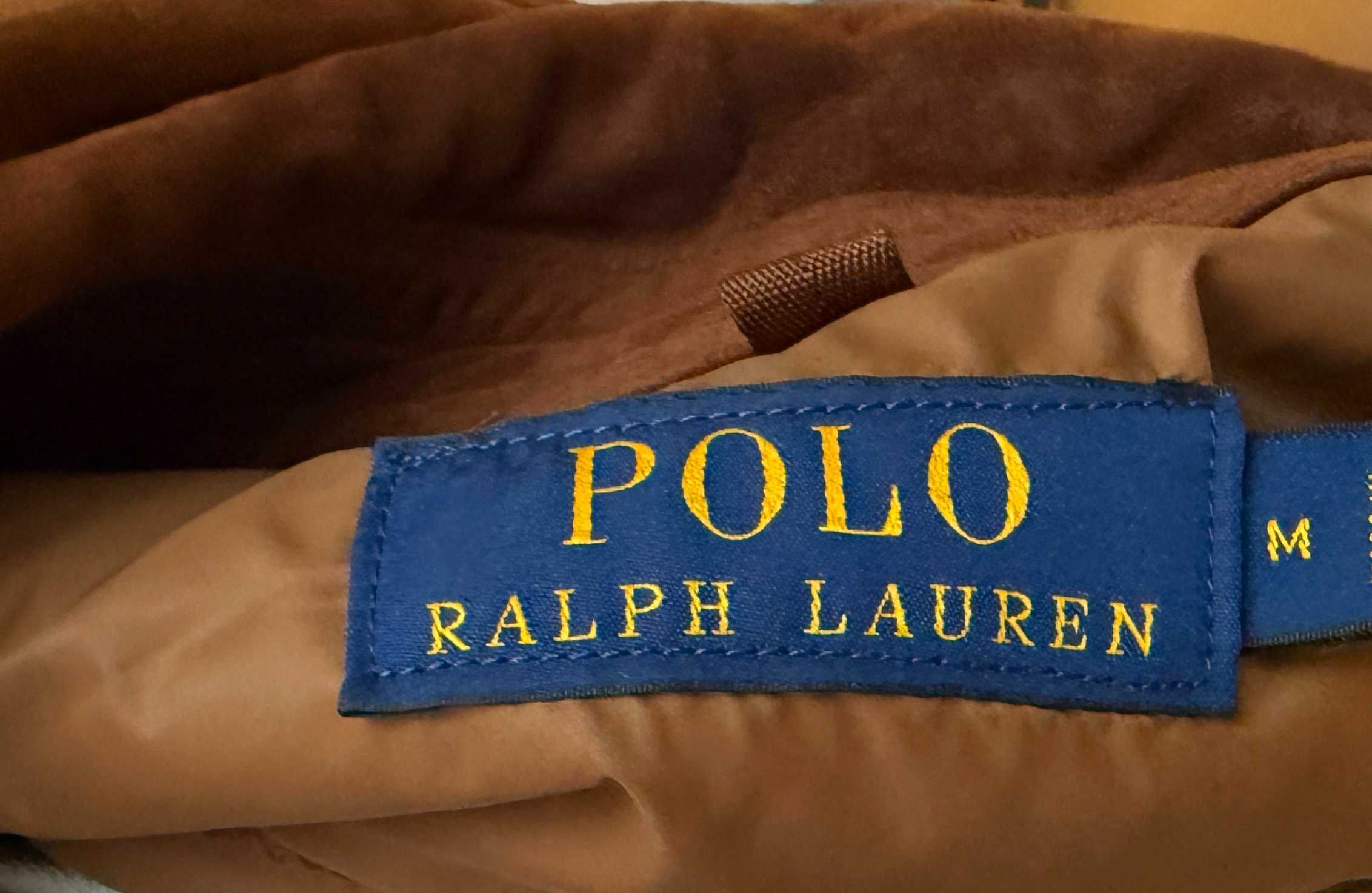 Blusão acolchoado em camurça de cordeiro Ralph Lauren