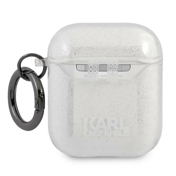 Pokrowiec AirPods Karl Lagerfeld Srebrny Glitter