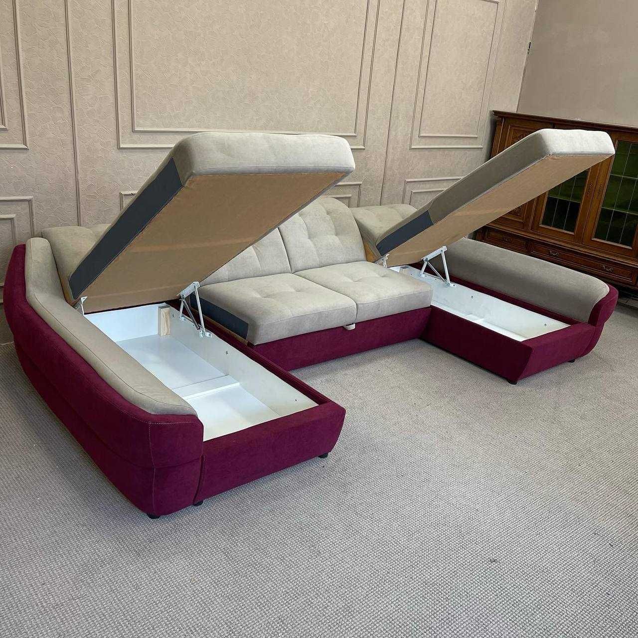 Диван  розкладний диван п-подібної форми