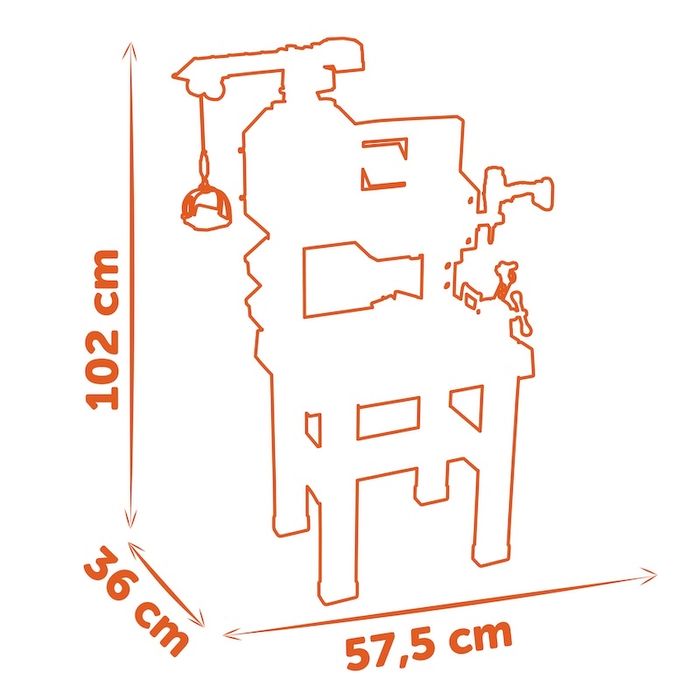 Професійна майстерня Блек + Деккер Smoby з підйомним краном 7600360741