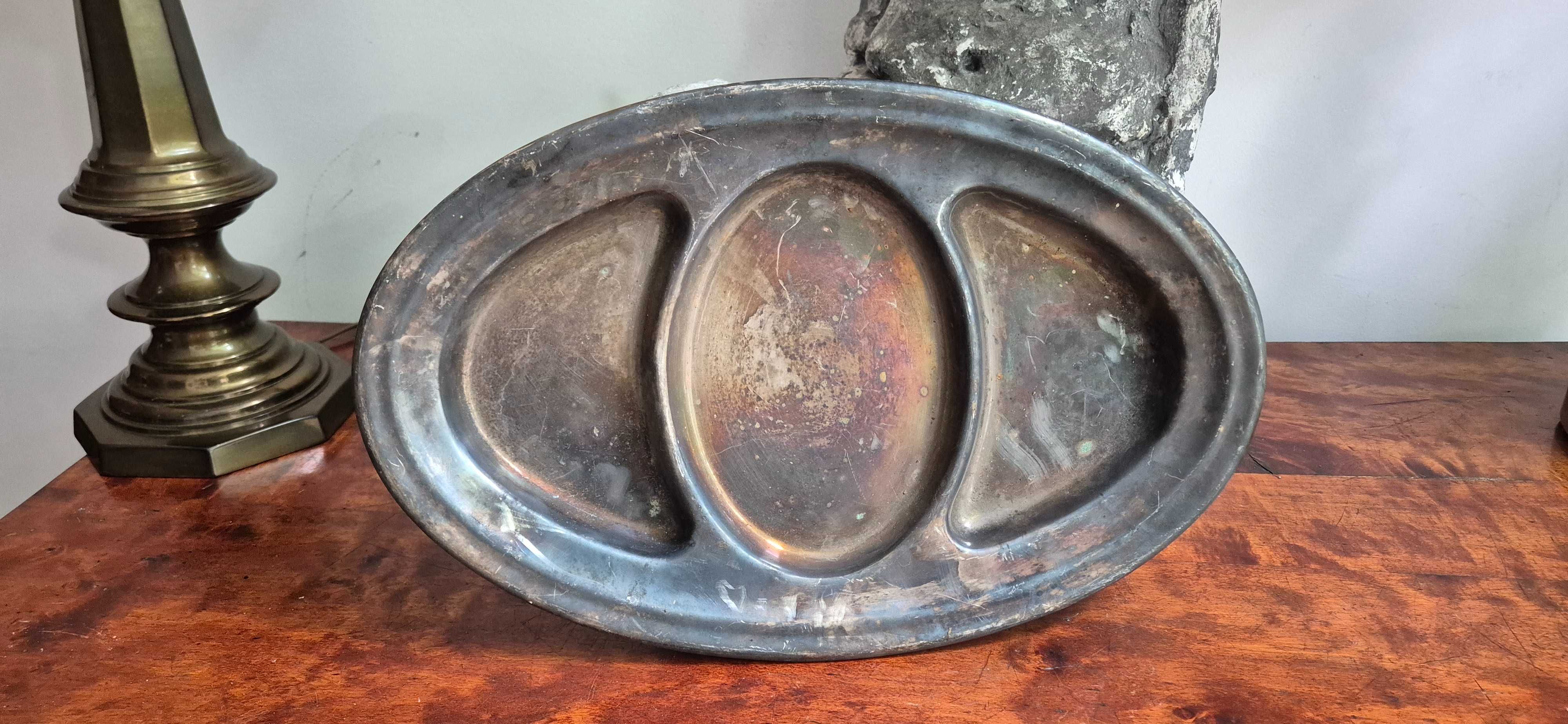 Srebrna patera taca B. Bohrmann Nachfolger. B. Bohrmann Niemcy 1912