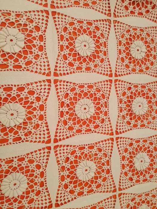 Colcha em Crochet para Cama + 2 Almofadas