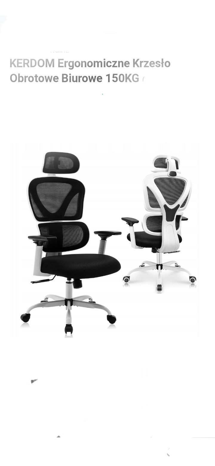 Ergonomiczne krzesło obrotowe biurowe KERDOM