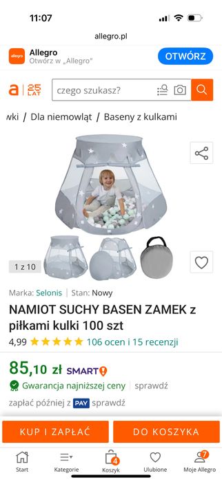 Suchy basen z pilkmi duzo pilek