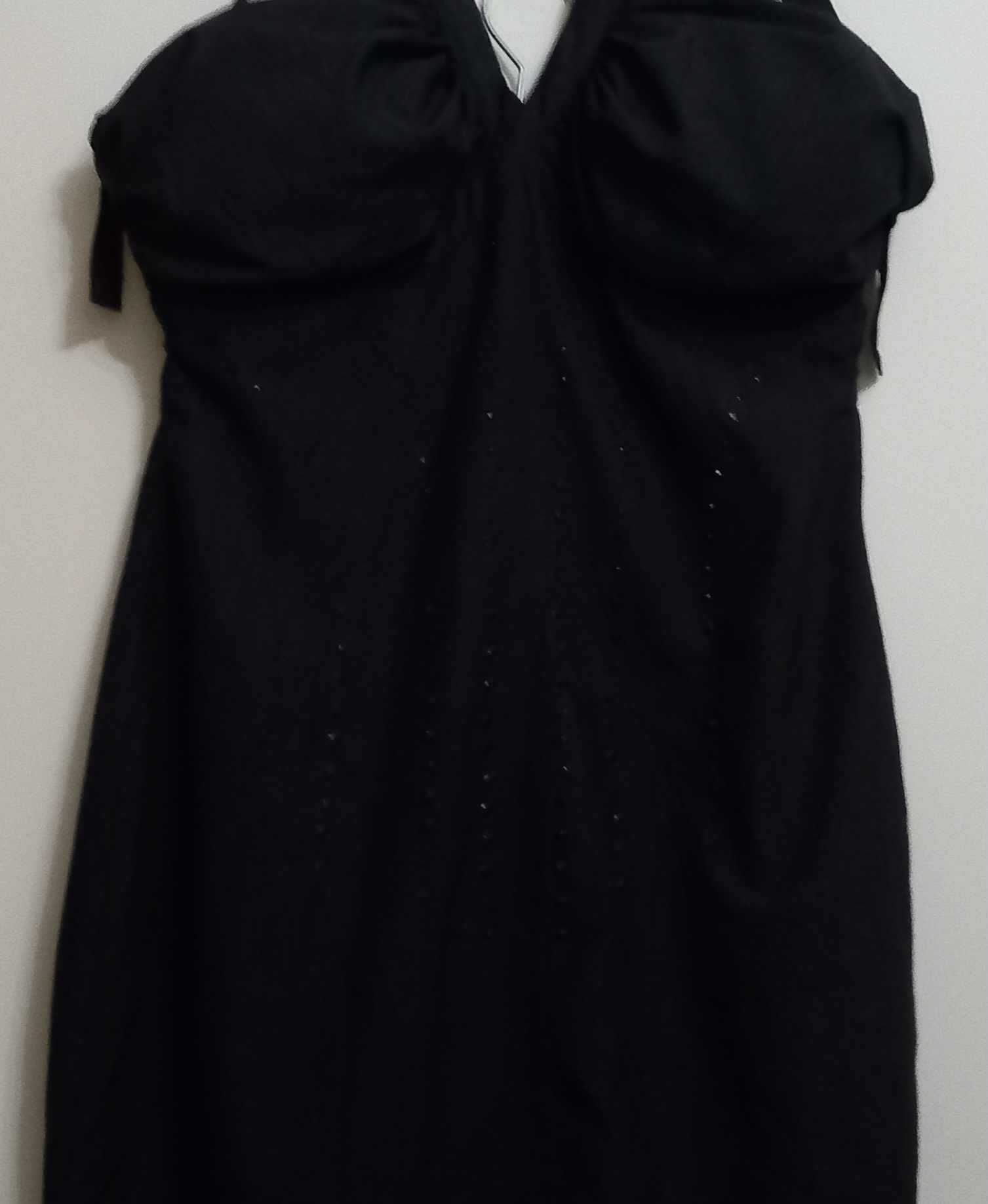 Vestido preto comprido de cerimónia