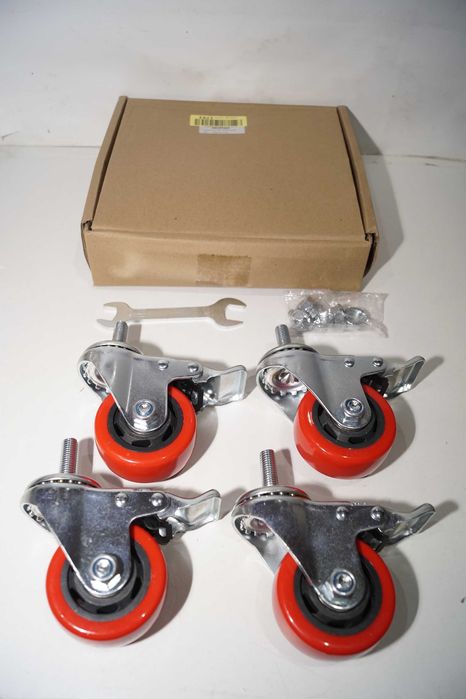 1716 Kółka transportowe z trzpieniem 500kg obrotowe z hamulcem