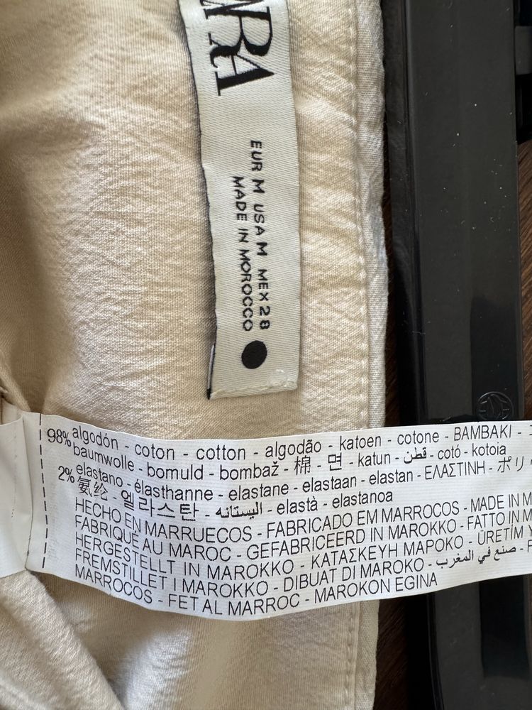 Штани з високою талією укорочені ZARA р.М літо стан нових