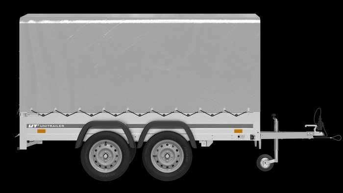 Przyczepka 264x125 UNITRAILER GARDEN 264/2 KIPP ze stelażem i plandeką