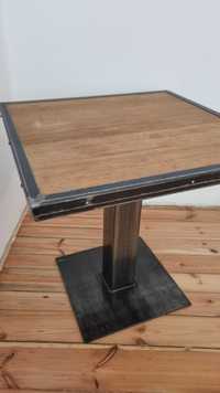 Stół Loft z nogą stalową 78x78