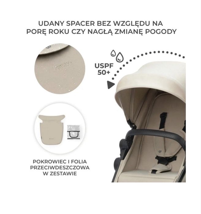 Wózek wielofunkcyjny KINDERKRAFT Newly 3w1 Mink Pro nowy