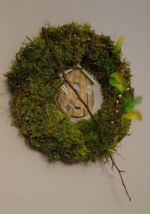 Wianek naturalny wiosenny wielkanocny