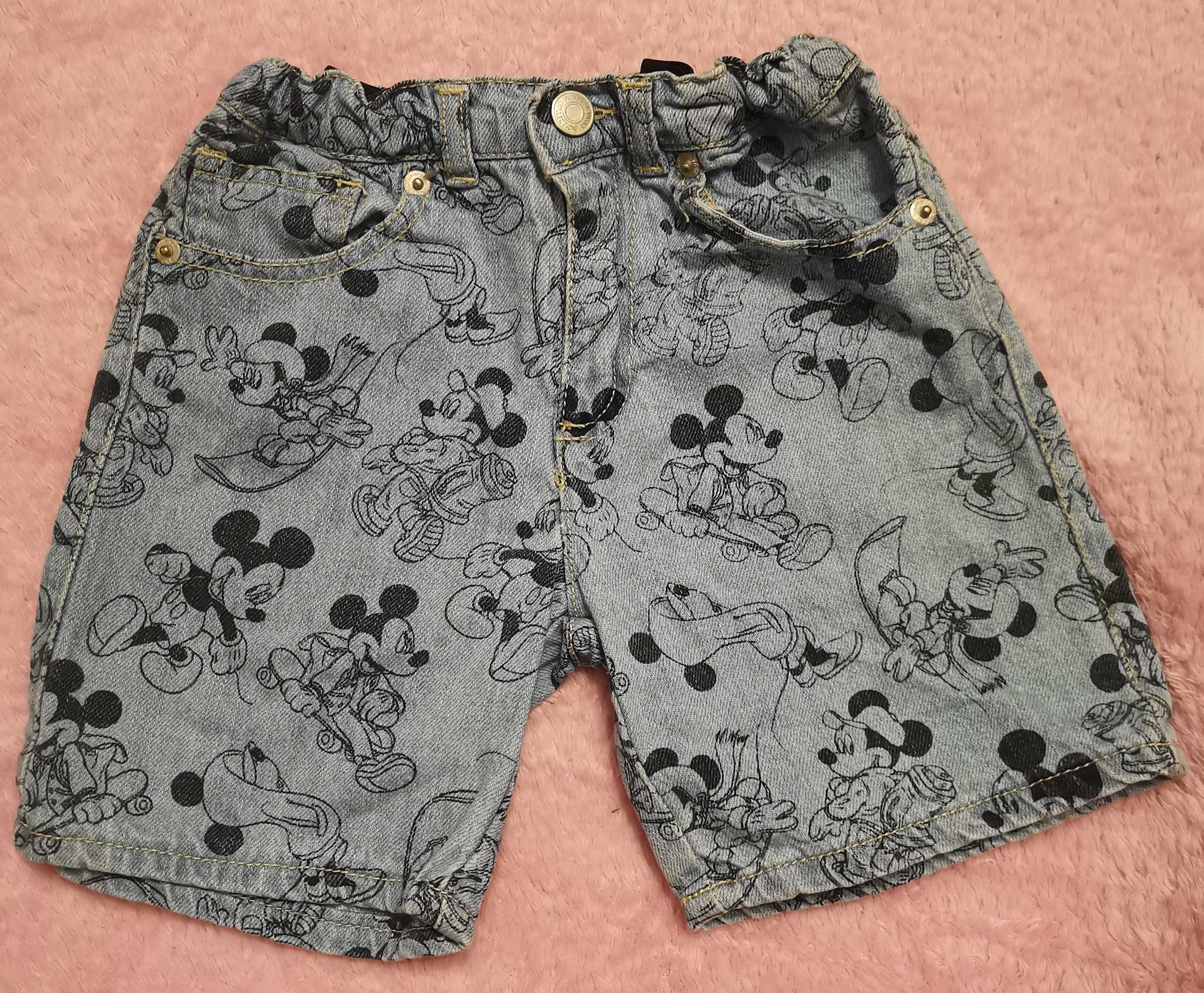 Spodenki szorty Zara 110 Disney myszka mickey jeans chłopięce