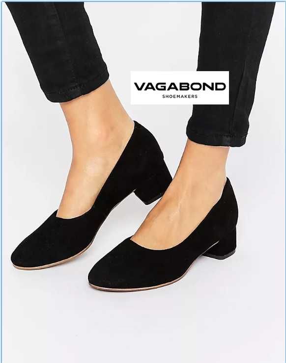 Чорні замшеві туфлі Vagabond