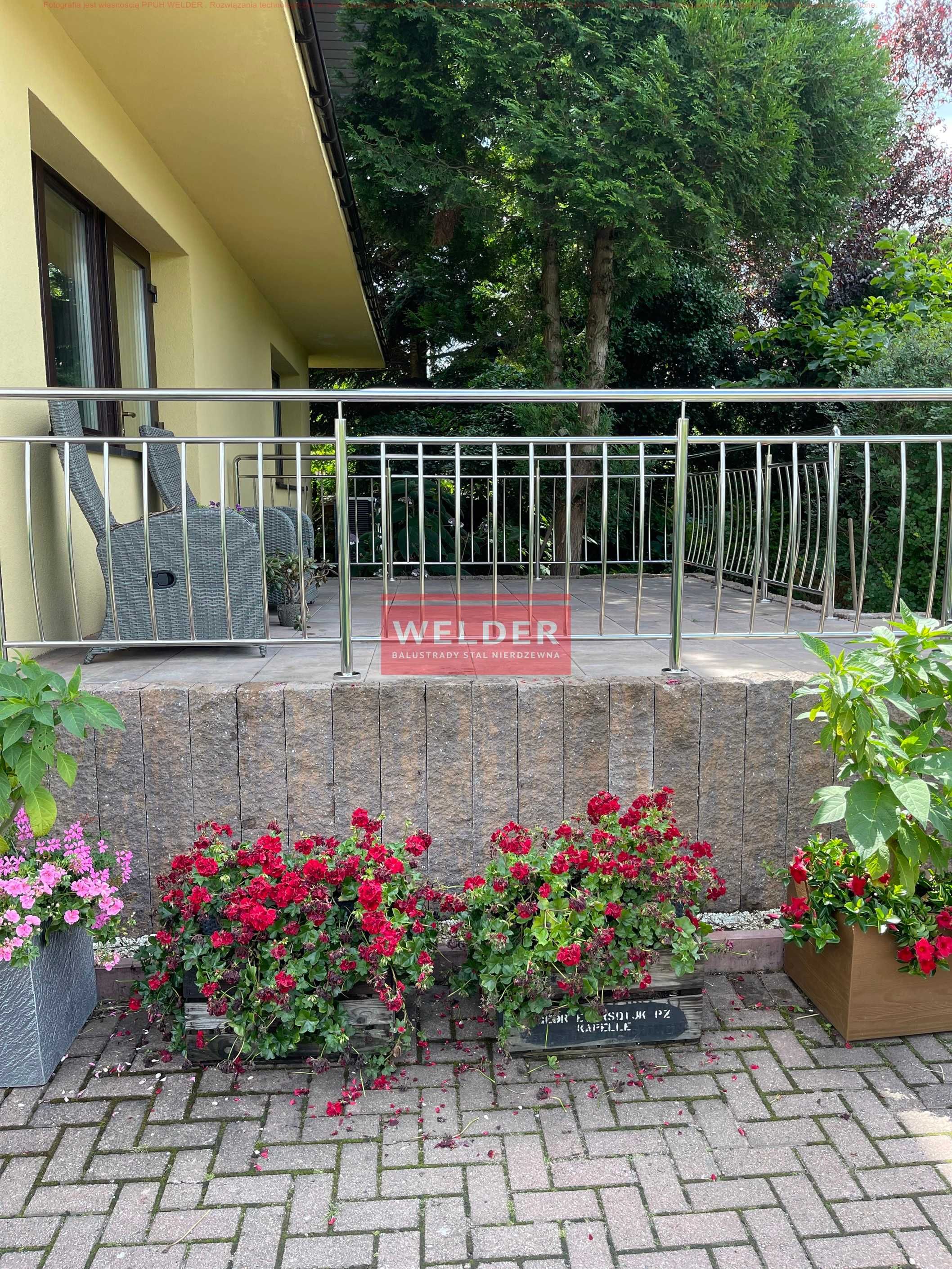 Balustrady Harfa nierdzewna szklane antracyt francuskie