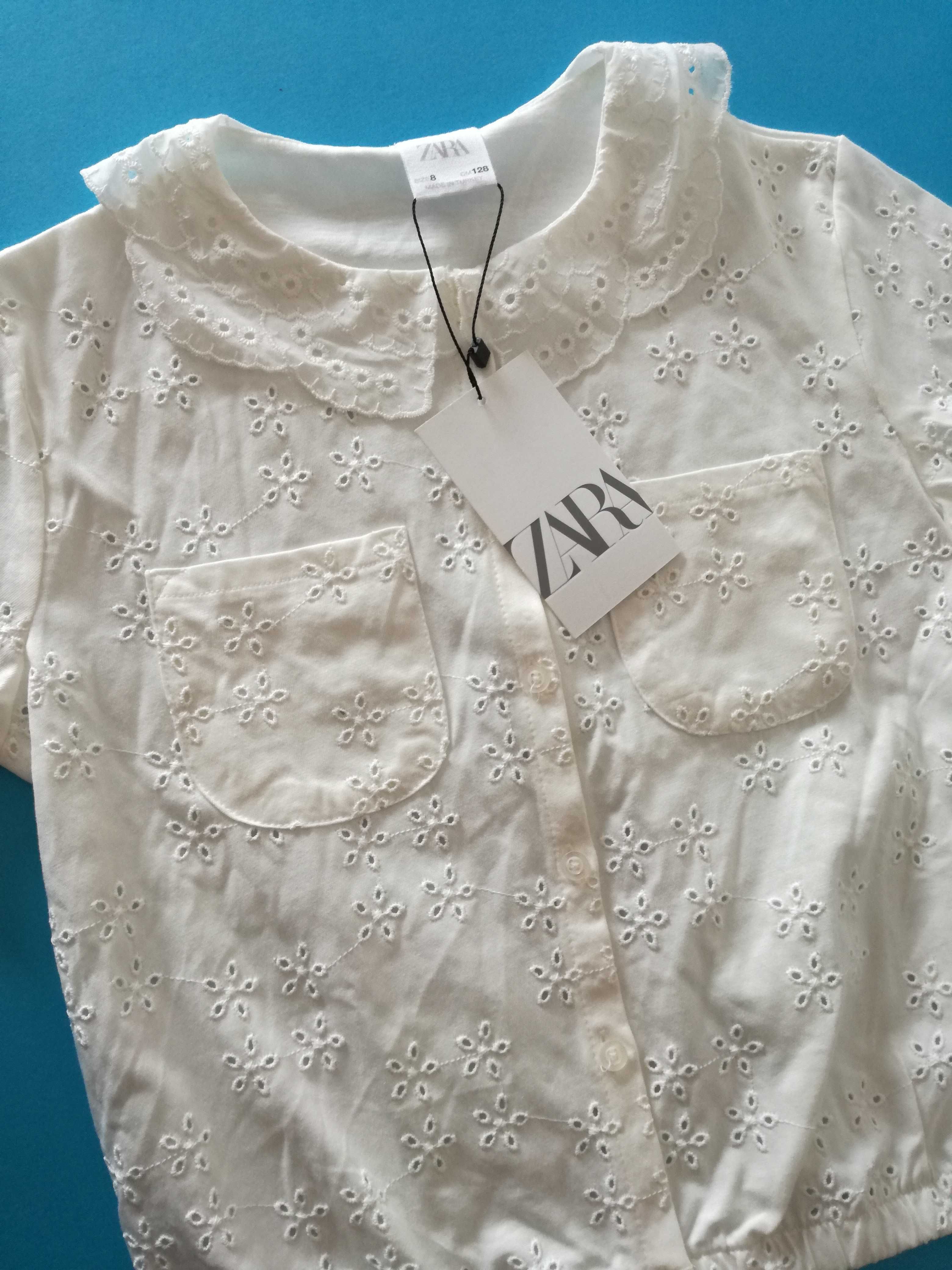 Блузка с кружевом Zara 8, 9 лет
