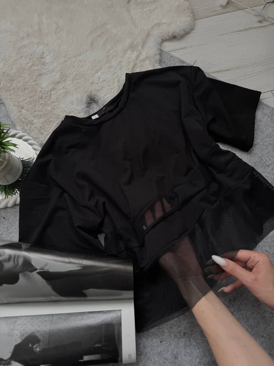 ‼️Стильний комплект Футболка + штани двохнитка + сітка - 890 грн